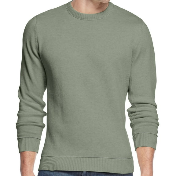 Club Room Mens Cotton Crewneck Sweater (3XLarge Tall, Gypsy Green Heather)