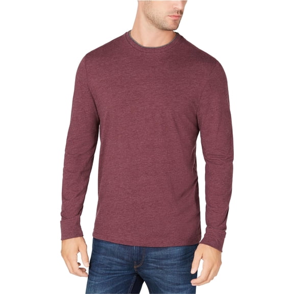 Club Room Mens Doubler Crewneck T-Shirt Red Plum XL