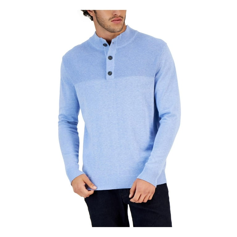 Club Room Mens Cotton Henley Pullover Sweater