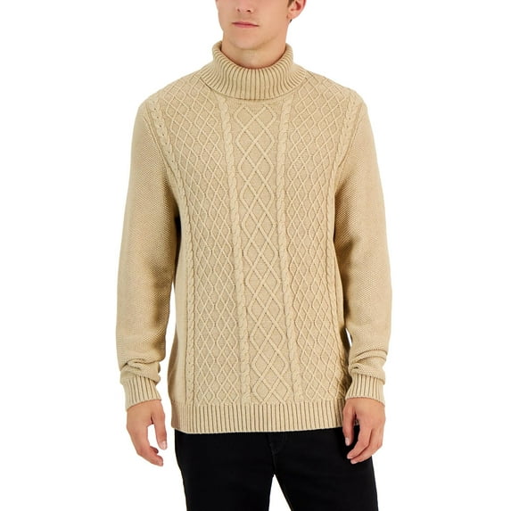 Club Room Mens Cotton Knit Turtleneck Sweater