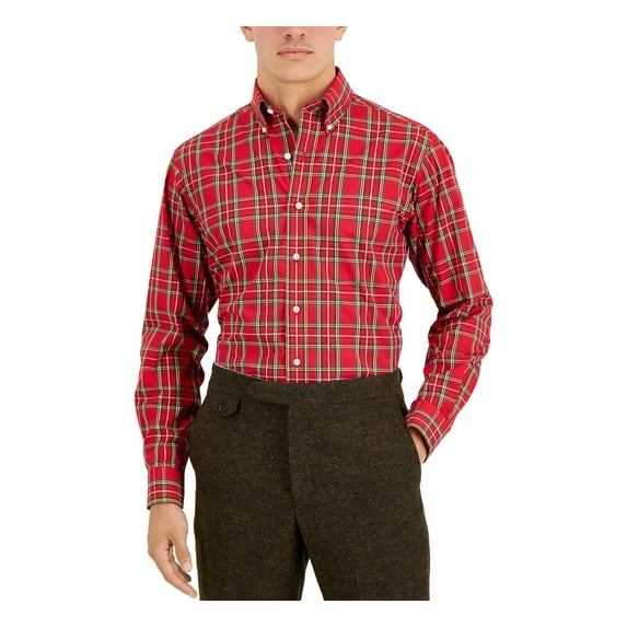 Club Room Mens Cotton Regular Fit Button-Down Shirt