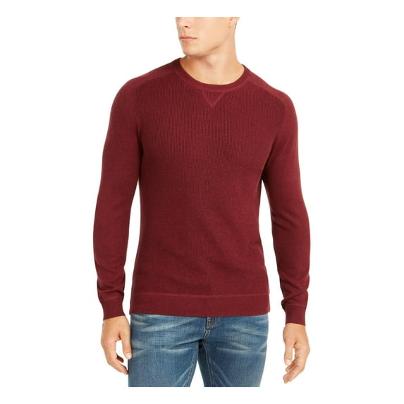 Club Room Mens Cotton Ribbed Crewneck Sweater