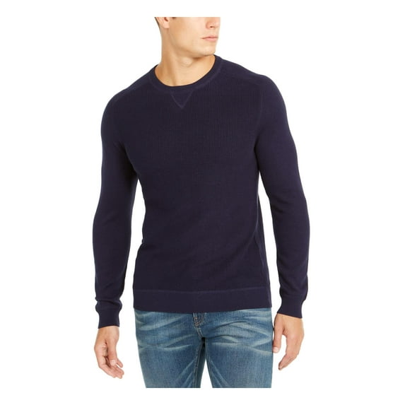 Club Room Mens Cotton Ribbed Crewneck Sweater