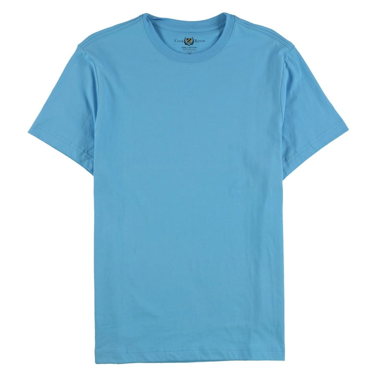 Club Room Mens Crew Neck Basic T-Shirt, Blue, Small