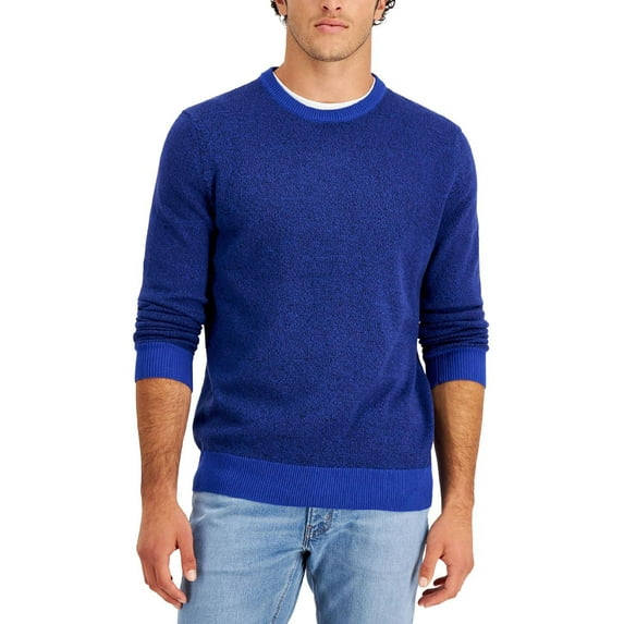 Club Room Mens Crewneck Ribbed Trim Pullover Sweater