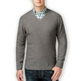 thumbnail image 1 of Club Room Mens Diamond Knit V-Neck Pullover Sweater, Grey, XXX-Large, 1 of 2