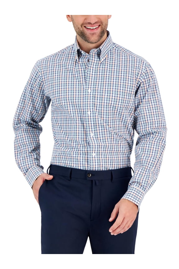 Mens Ditto Plaid Stretch Button-Down Shirt