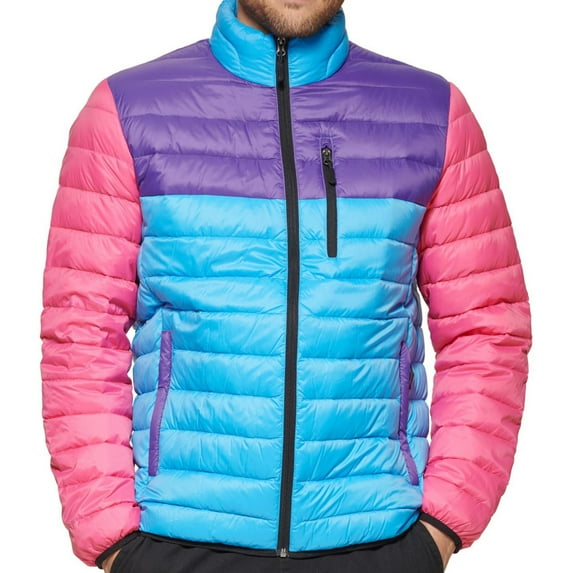 Club Room Mens Down Packable Quilted Puffer Jacket, Multicoloured, Medium