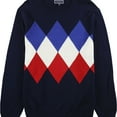 thumbnail image 1 of Club Room Mens Exploded Argly Pullover Sweater, Blue, X-Large, 1 of 2