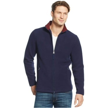 Club Room Mens FZ Fleece Jacket, Blue, Big & Tall, XLT