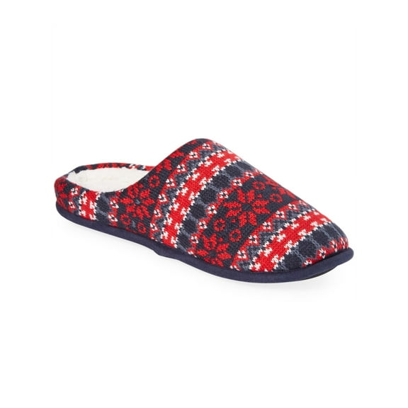 Club Room Mens Fair Isle Slip On Slide Slippers