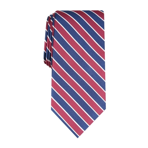 Club Room Mens Fairfield Silk Blend Striped Neck Tie Red O/S