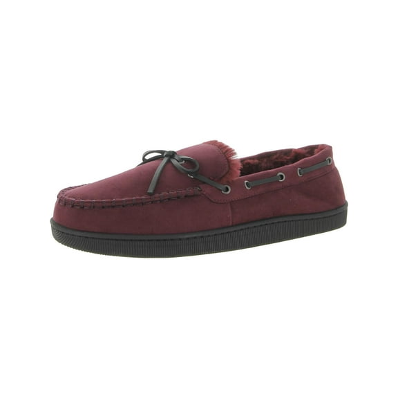 Club Room Mens Faux Suede Slip On Moccasin Slippers