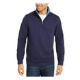 thumbnail image 1 of Club Room Men's Stretch Quarter-Zip Fleece Sweatshirt Navy Size Small, 1 of 2