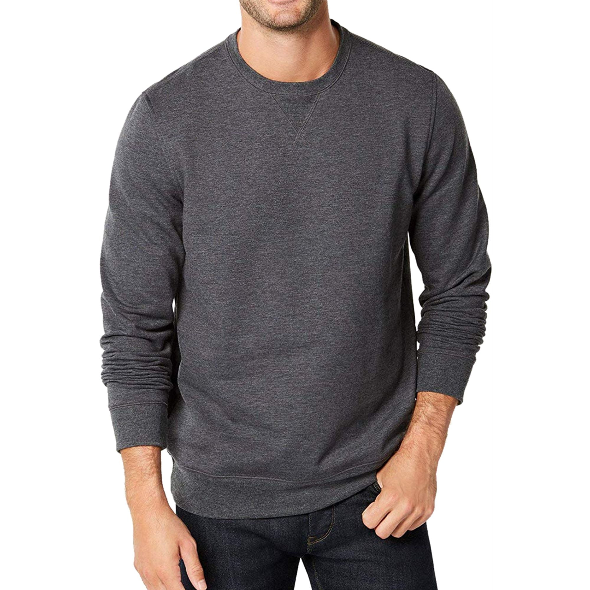 Club Room Mens Fleece Sweatshirt, Grey, XX-Large