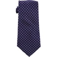thumbnail image 1 of Club Room Mens Florette Medallion Silk Self-tied Necktie, Purple, One Size, 1 of 2