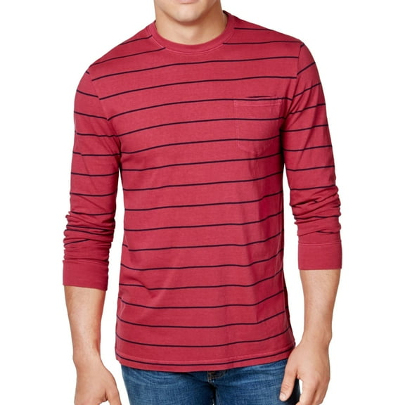 Club Room Mens Garment-Dyed Basic T-Shirt, Red, X-Large