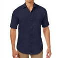 thumbnail image 1 of Club Room Mens Garment Dyed Button Up Shirt, Blue, Small, 1 of 2