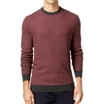 thumbnail image 1 of Club Room Mens Geo Jacquard Pullover Sweater, Red, Big & Tall, LT, 1 of 2