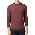 thumbnail image 1 of Club Room Mens Geo Jacquard Pullover Sweater, Red, X-Large, 1 of 2