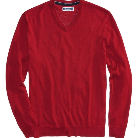 Club Room Mens Knit Pullover Sweater, Red, XX-Large