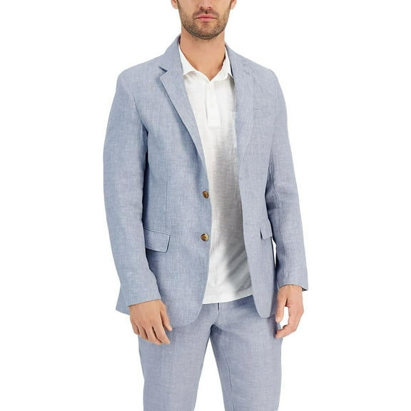 Club Room Mens Linen Suit Separate Two-Button Blazer