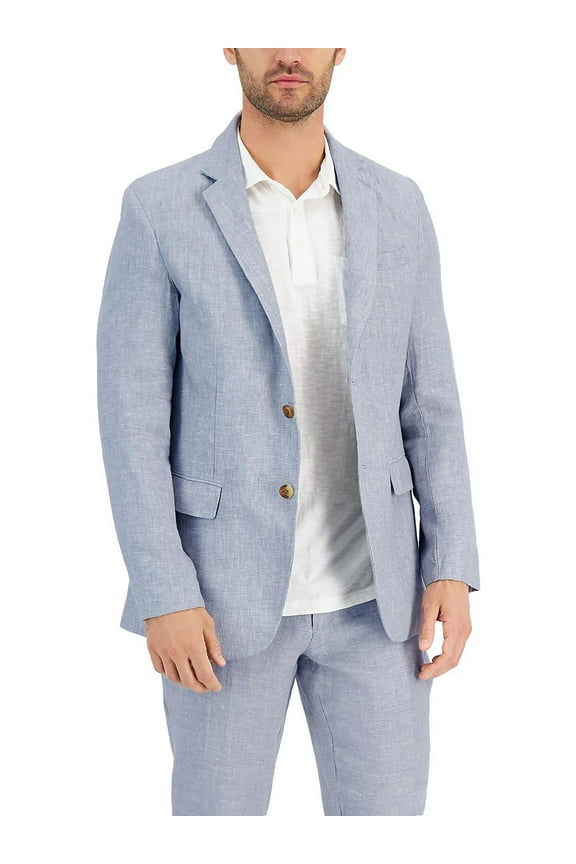 Mens Linen Suit Separate Two-Button Blazer