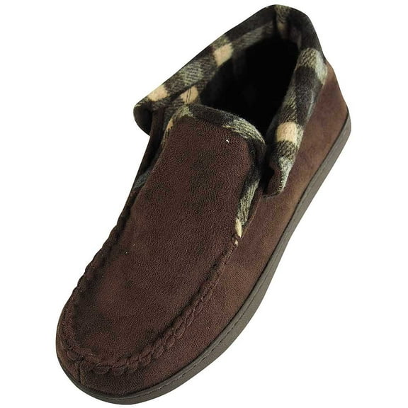 Club Room Mens Loafers Slippers Adult Male Bootie Moccasins Brown M
