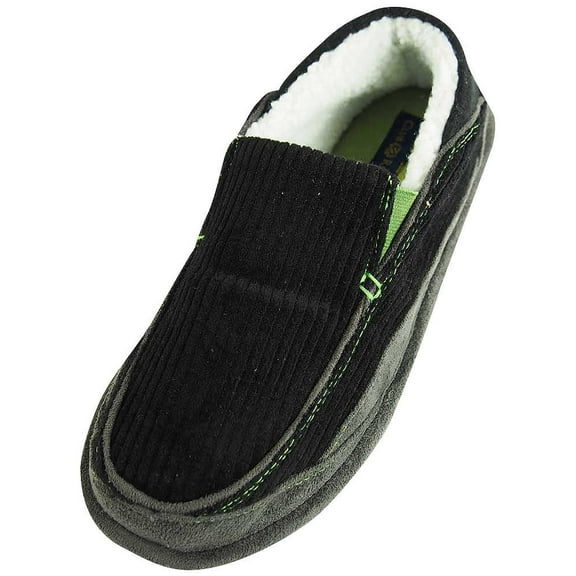 Club Room Mens Loafers Slippers Adult Male Slip-Ons Moccasins Black M