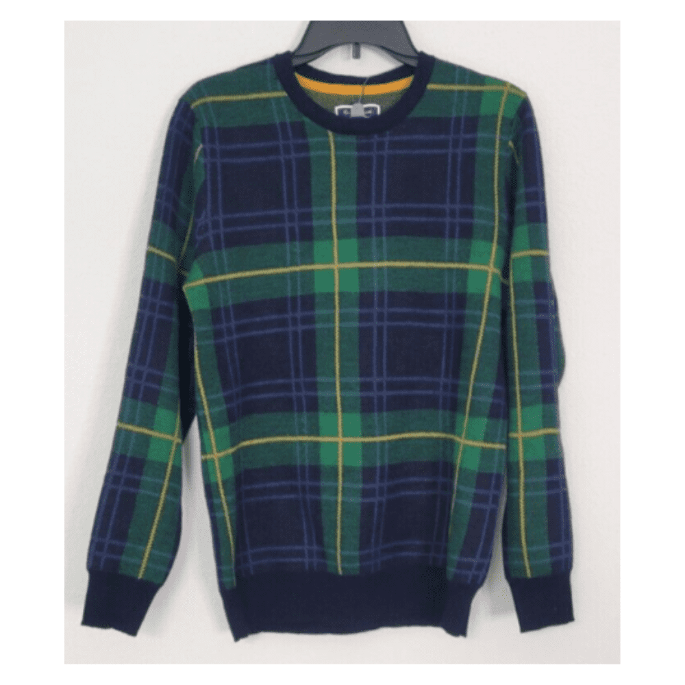 Barbour tartan jacquard crew neck sweater hotsell