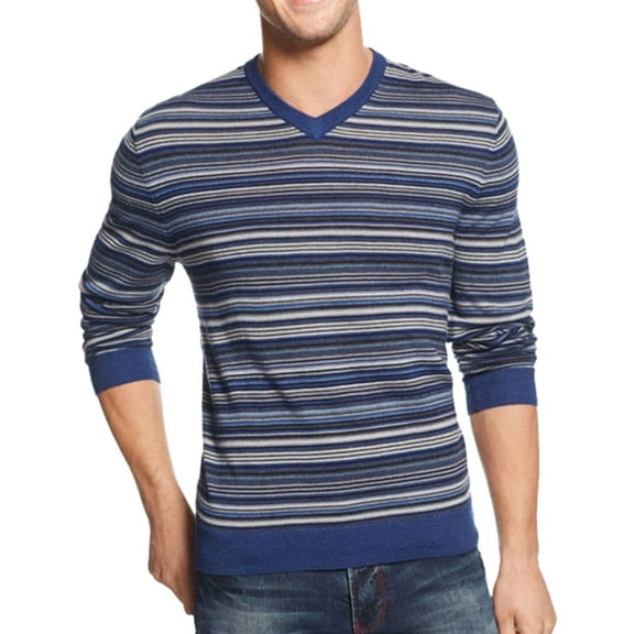 Club Room Mens Merino Wool-Blend Pullover Sweater, Blue, XX-Large
