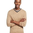 thumbnail image 1 of Club Room Mens Merino Wool V-Neck Pullover Sweater, Brown, Big & Tall, Big 2X, 1 of 2