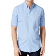 thumbnail image 1 of Club Room Mens Mirco-Check Button Up Shirt, Blue, Small, 1 of 2