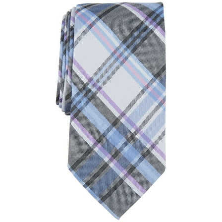Club Room Mens Necktie Newbern Plaid Tie Blue