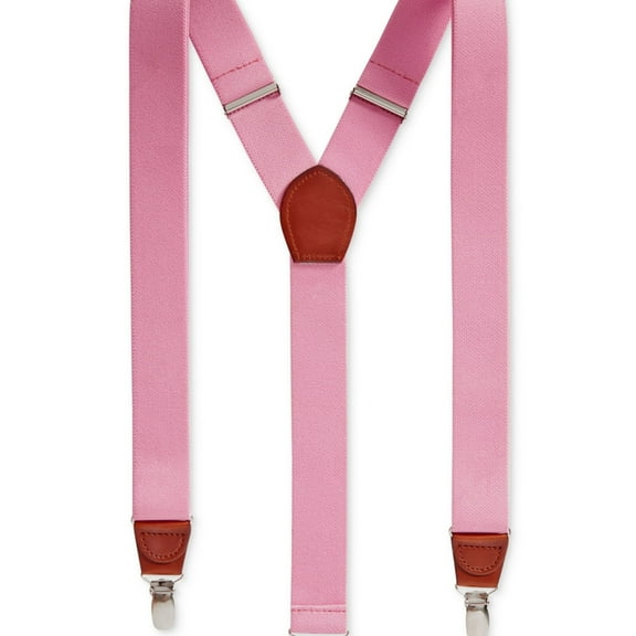 Club Room Mens Non-Leather Medium Suspenders, Pink, One Size
