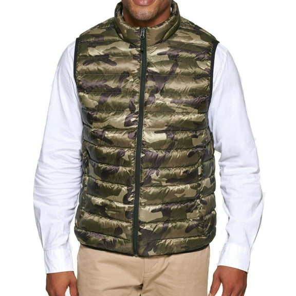 Club Room Mens Packable Quilted Vest, Green, Large