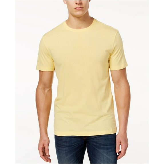 Club Room Mens Performance Basic T-Shirt, Yellow, Small