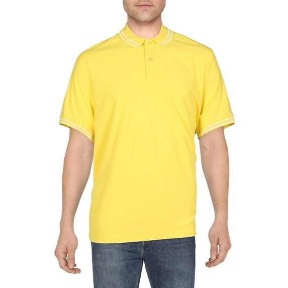 Club Room Mens Performance Short Sleeves Polo Shirt
