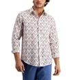 thumbnail image 1 of Club Room Mens Pineapple Linen Regular Fit Button-Down Shirt, 1 of 1
