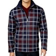 thumbnail image 1 of Club Room Mens Plaid FZ Fleece Jacket, Blue, Big & Tall, Big 2X, 1 of 1