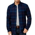 thumbnail image 1 of Club Room Mens Plaid LS Button Up Shirt, Blue, Medium, 1 of 2