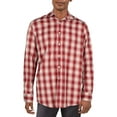 thumbnail image 1 of Club Room Mens Plaid Wrinkle Resistant Button-Down Shirt, 1 of 3