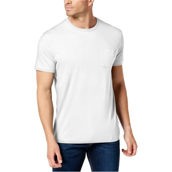 Club Room Mens Pocket Basic T-Shirt, White, XX-Large