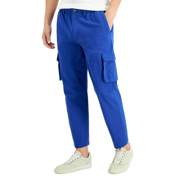 Club Room Mens Pockets Solid Cargo Pants