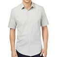 thumbnail image 1 of Club Room Mens Printed Button Up Shirt, Grey, Small, 1 of 3