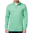 thumbnail image 1 of Club Room Mens Quarter-Zip Sweatshirt, Green, Small, 1 of 2