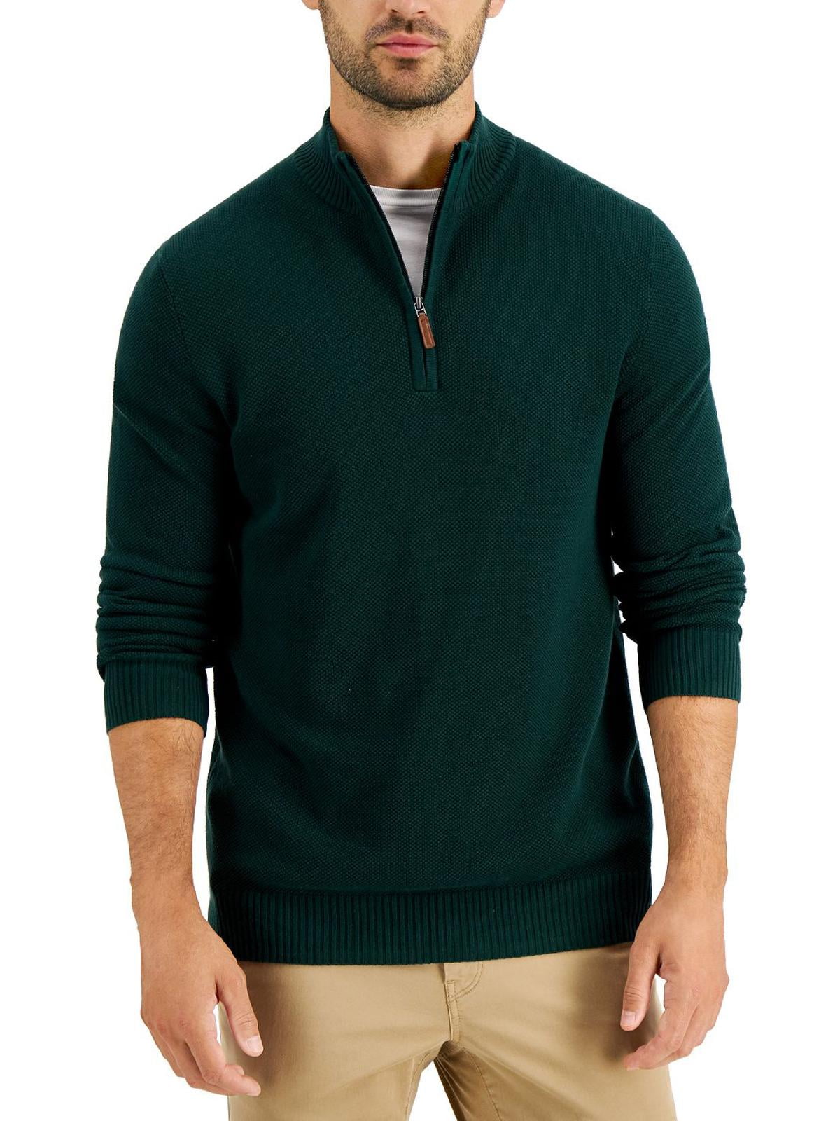 Club Room Mens Cotton 1/4 Zip Pullover Sweater - Walmart.com