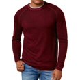 thumbnail image 1 of Club Room Mens Raglan Knit Sweater, Red, Medium, 1 of 1