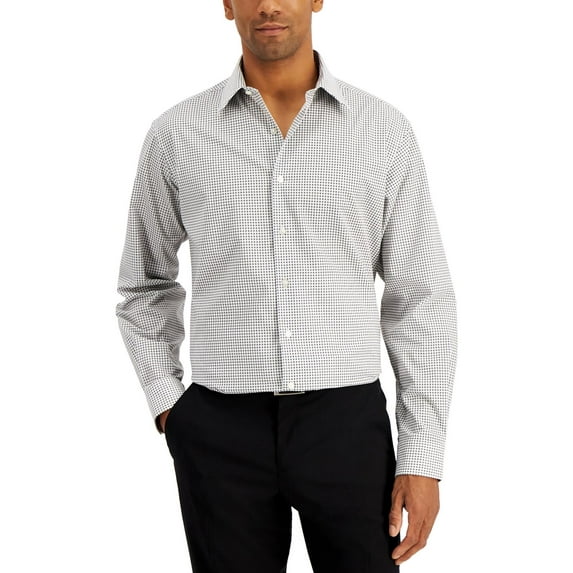 Club Room Mens Regular Fit Button Down Dress Shirt
