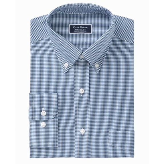 Mens Dress Shirt Button Down Regular Performance 17
